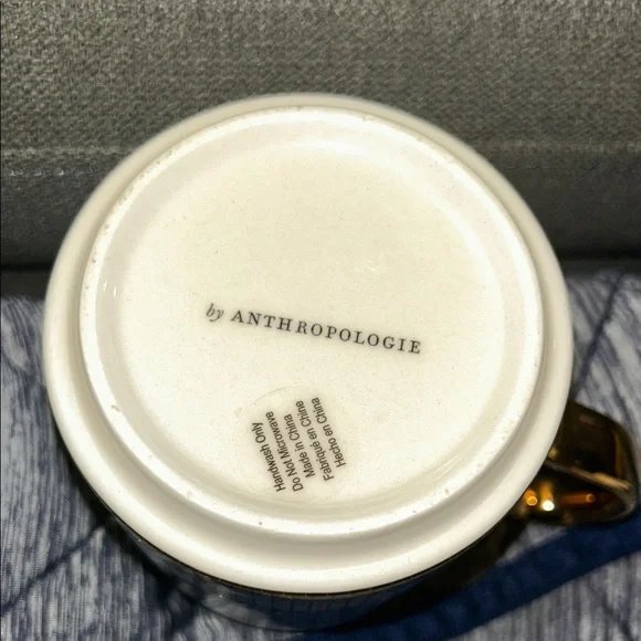 Anthropologie Pink and Gold Butterfly Mug - Picture 11 of 13